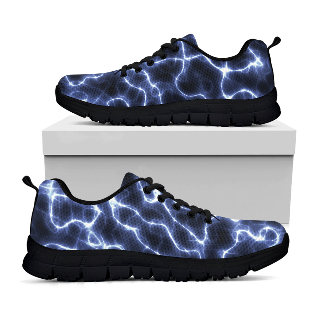Lightning Chain Print Black Sneakers