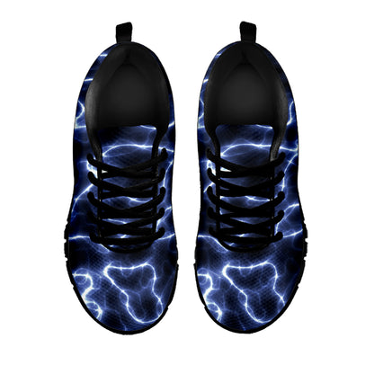 Lightning Chain Print Black Sneakers