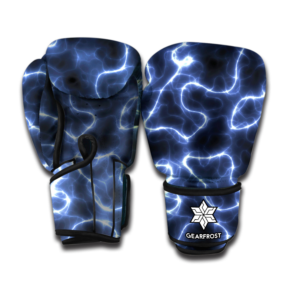 Lightning Chain Print Boxing Gloves