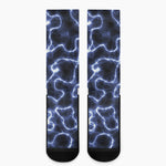 Lightning Chain Print Crew Socks