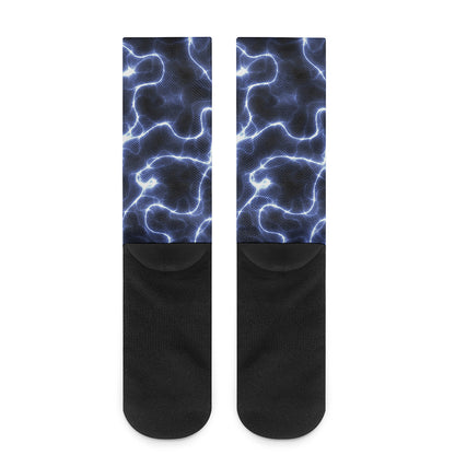 Lightning Chain Print Crew Socks