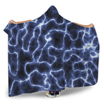 Lightning Chain Print Hooded Blanket
