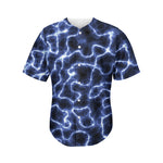 Lightning Chain Print Men's Baseball Jersey