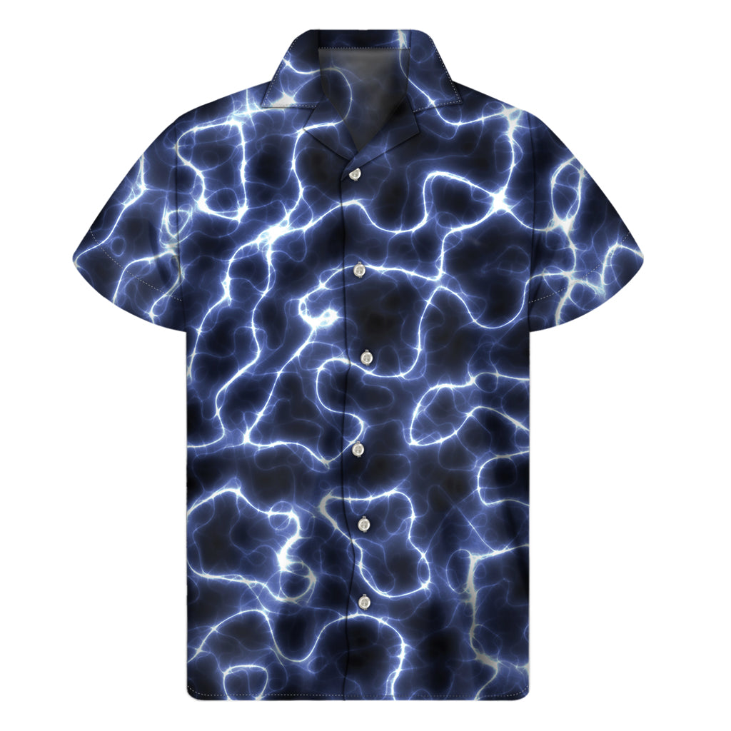 Lightning Chain Print Men's Short Sleeve Shirt