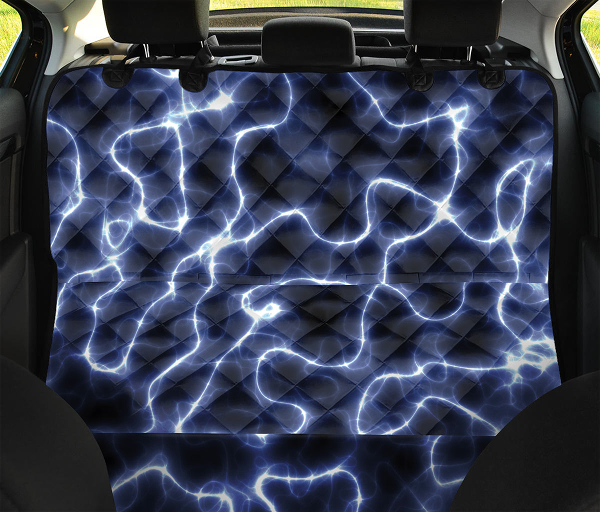 Lightning Chain Print Pet Car Back Seat Cover