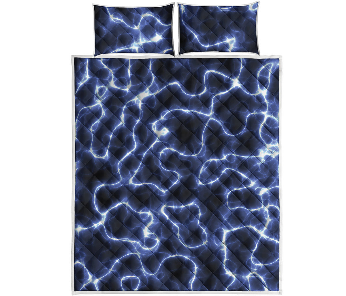 Lightning Chain Print Quilt Bed Set