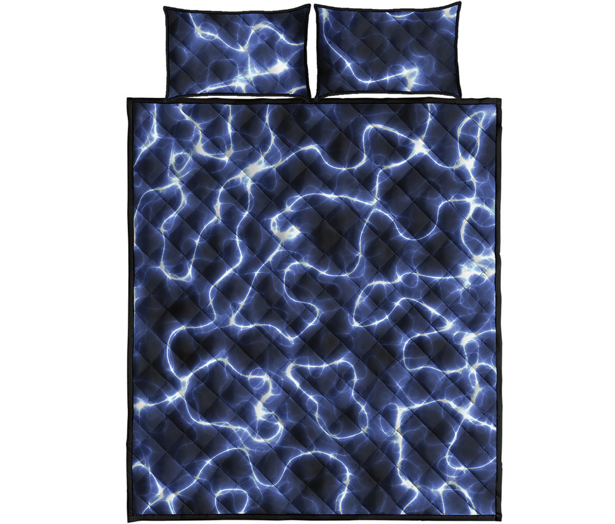 Lightning Chain Print Quilt Bed Set