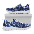 Lightning Chain Print White Running Shoes