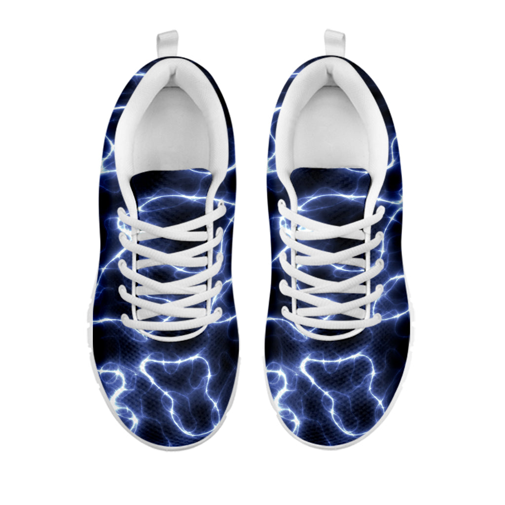 Lightning Chain Print White Sneakers