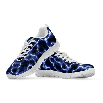Lightning Chain Print White Sneakers