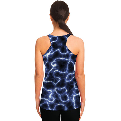 Lightning Chain Print Women's Racerback Tank Top