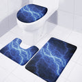 Lightning Plasma Print 3 Piece Bath Mat Set