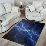 Lightning Plasma Print Area Rug