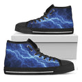 Lightning Plasma Print Black High Top Sneakers