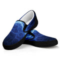 Lightning Plasma Print Black Slip On Sneakers