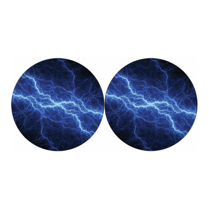 Lightning Plasma Print Car Coasters
