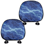 Lightning Plasma Print Car Headrest Covers