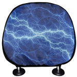 Lightning Plasma Print Car Headrest Covers