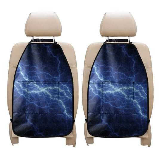 Lightning Plasma Print Car Seat Organizers