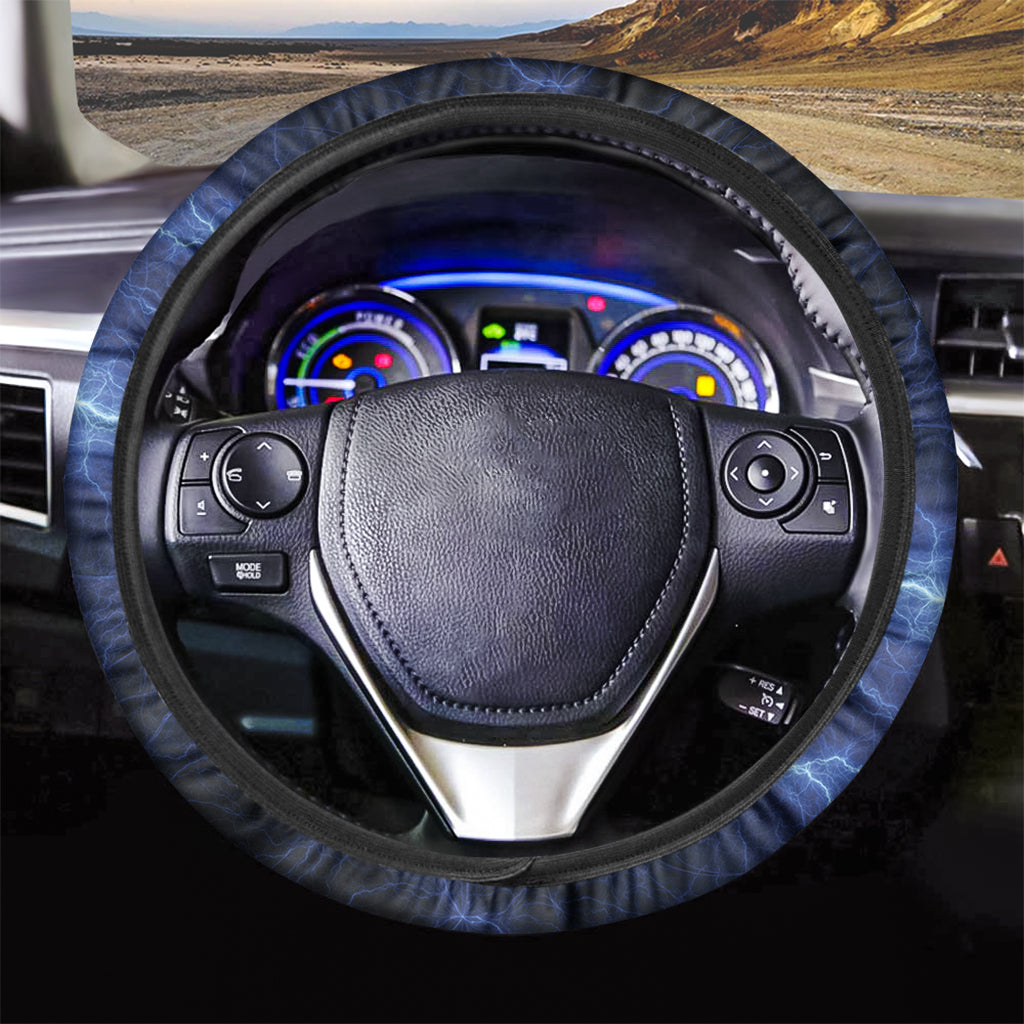 Lightning Plasma Print Car Steering Wheel Cover