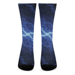 Lightning Plasma Print Crew Socks