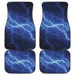 Lightning Plasma Print Front and Back Car Floor Mats