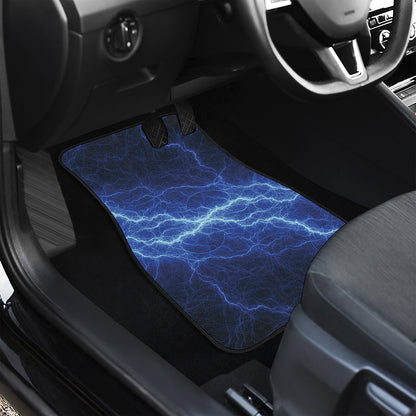 Lightning Plasma Print Front and Back Car Floor Mats
