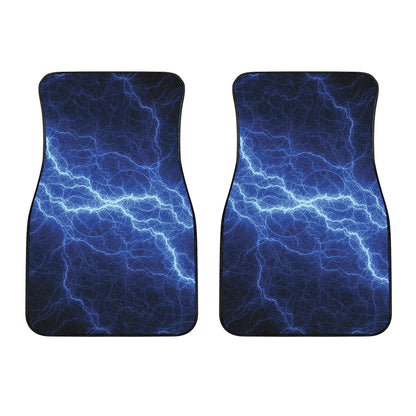 Lightning Plasma Print Front Car Floor Mats