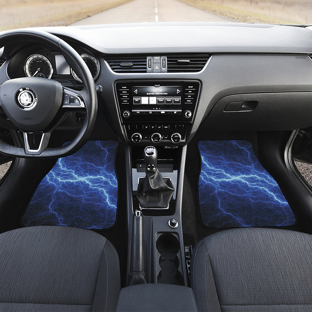 Lightning Plasma Print Front Car Floor Mats