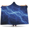 Lightning Plasma Print Hooded Blanket