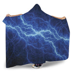 Lightning Plasma Print Hooded Blanket