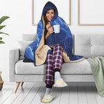 Lightning Plasma Print Hooded Blanket
