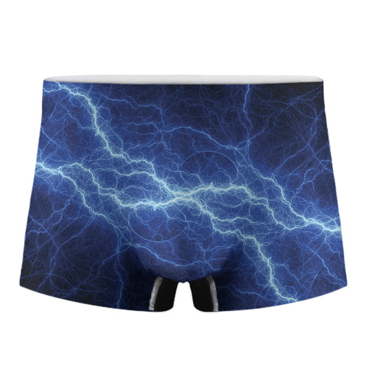 Lightning Plasma Print Men's Boxer Briefs