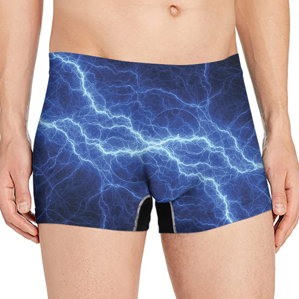Lightning Plasma Print Men's Boxer Briefs