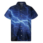 Lightning Plasma Print Men's Short Sleeve Shirt
