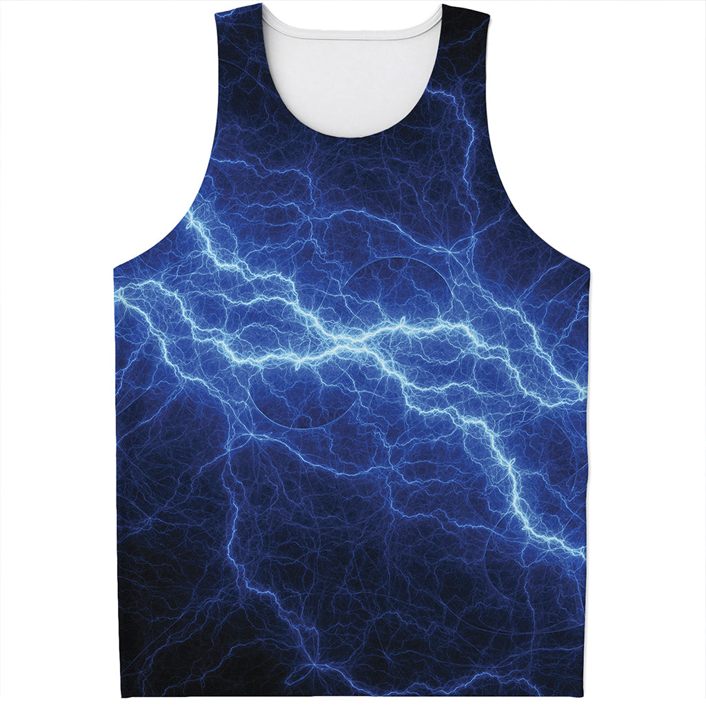 Lightning Plasma Print Men's Tank Top