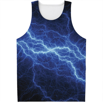 Lightning Plasma Print Men's Tank Top