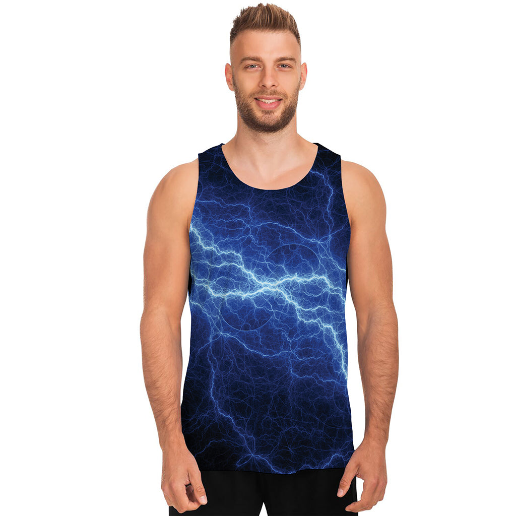 Lightning Plasma Print Men's Tank Top
