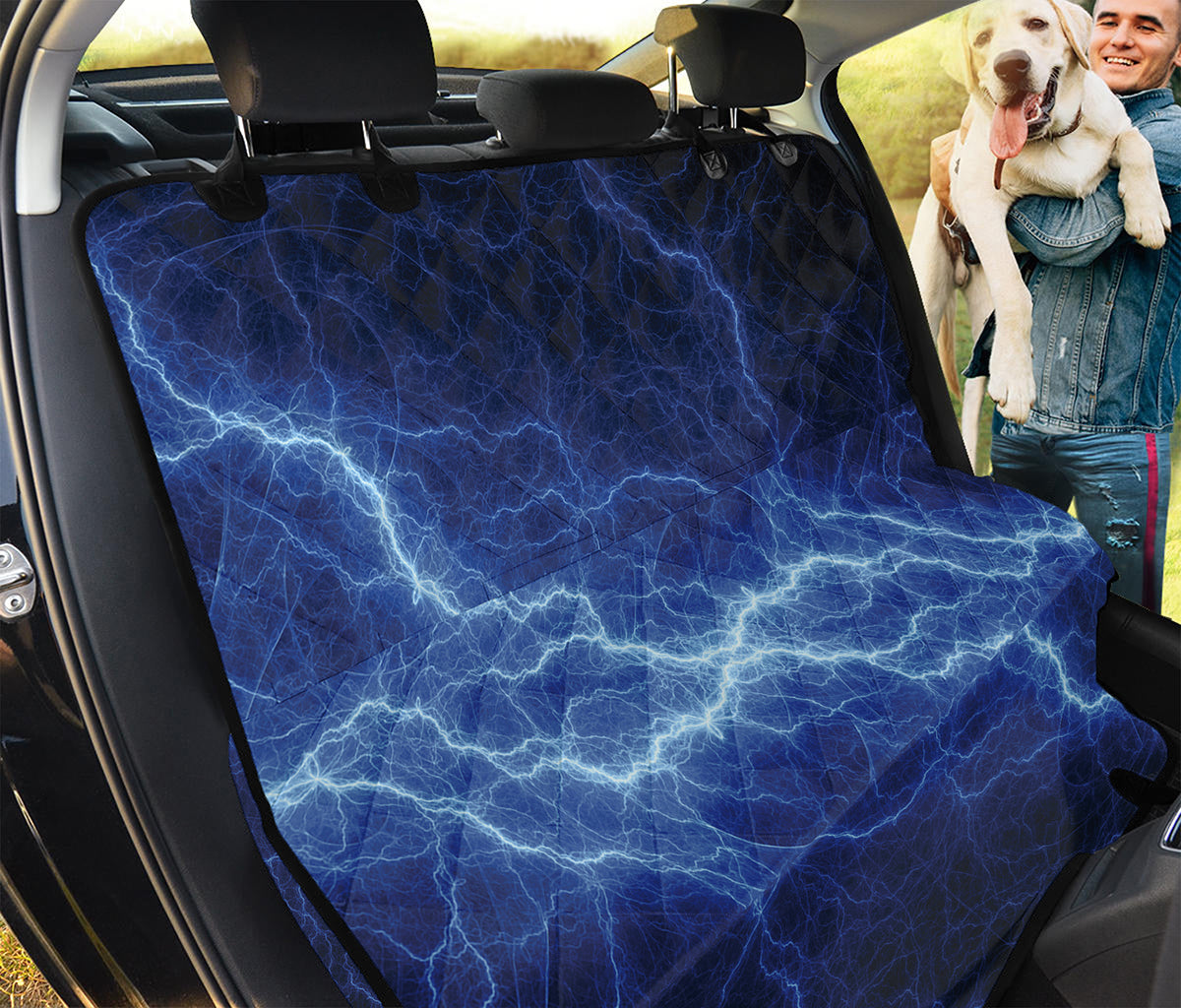 Lightning Plasma Print Pet Car Back Seat Cover