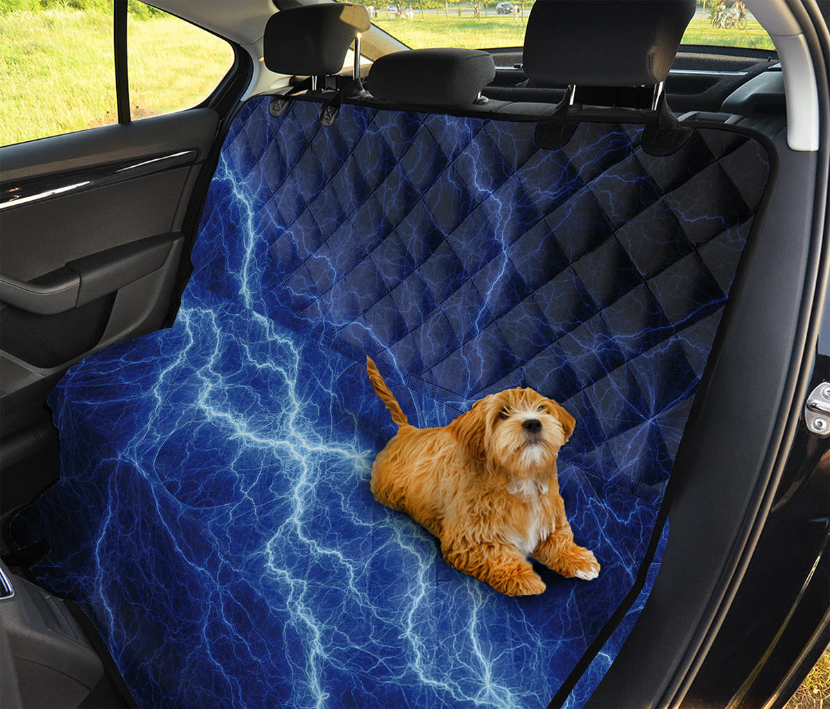 Lightning Plasma Print Pet Car Back Seat Cover