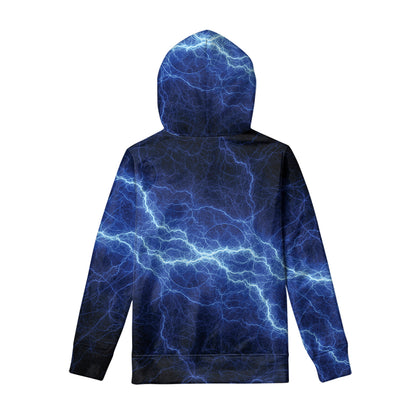Lightning Plasma Print Pullover Hoodie