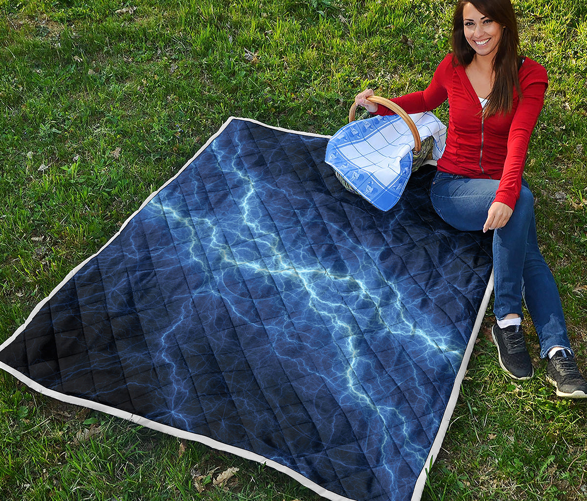 Lightning Plasma Print Quilt