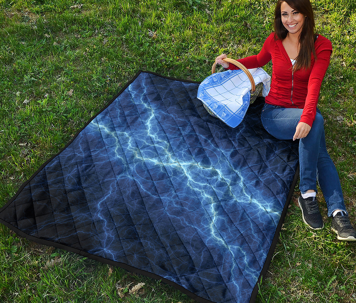 Lightning Plasma Print Quilt