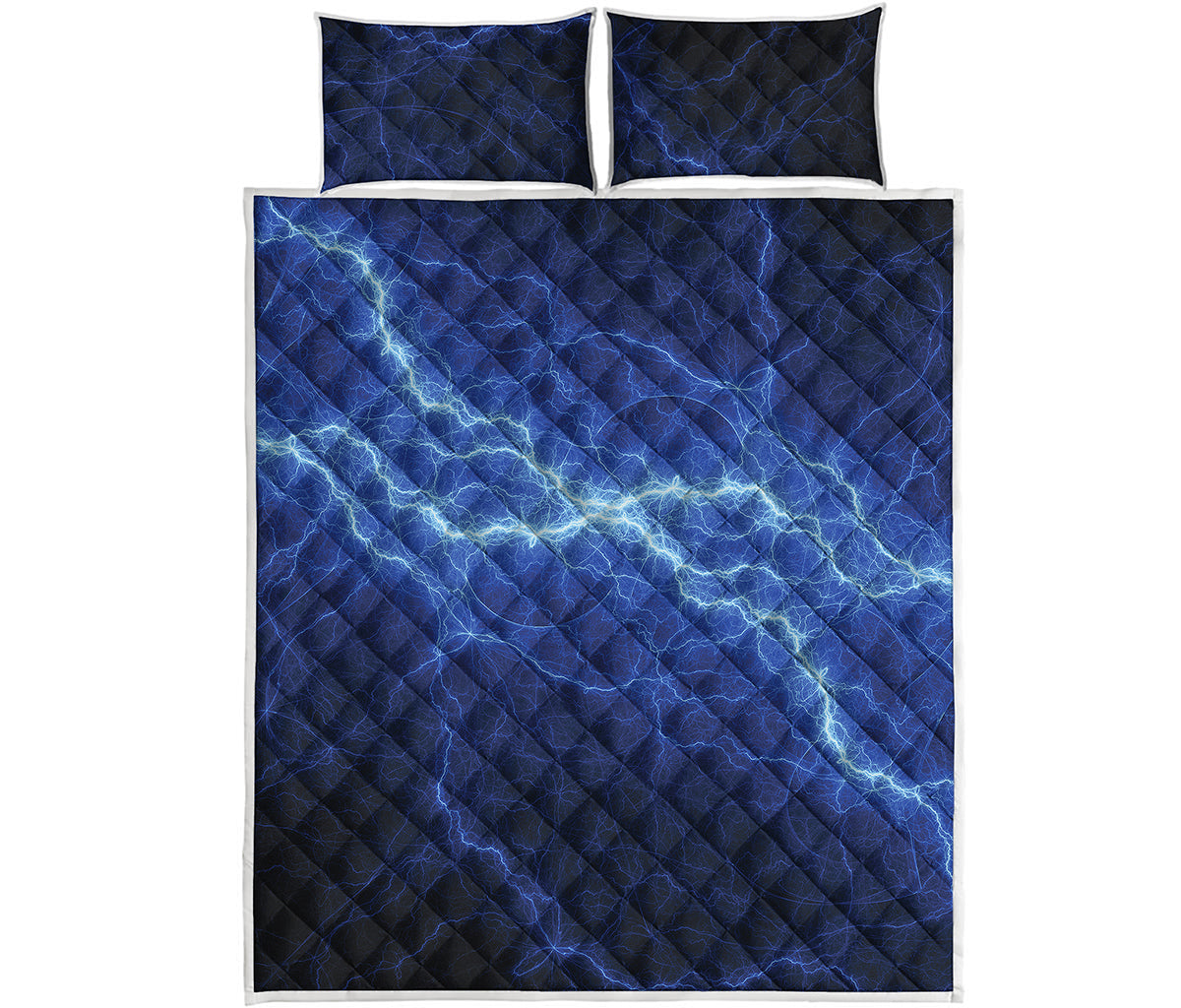 Lightning Plasma Print Quilt Bed Set