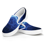 Lightning Plasma Print White Slip On Shoes