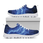 Lightning Plasma Print White Sneakers