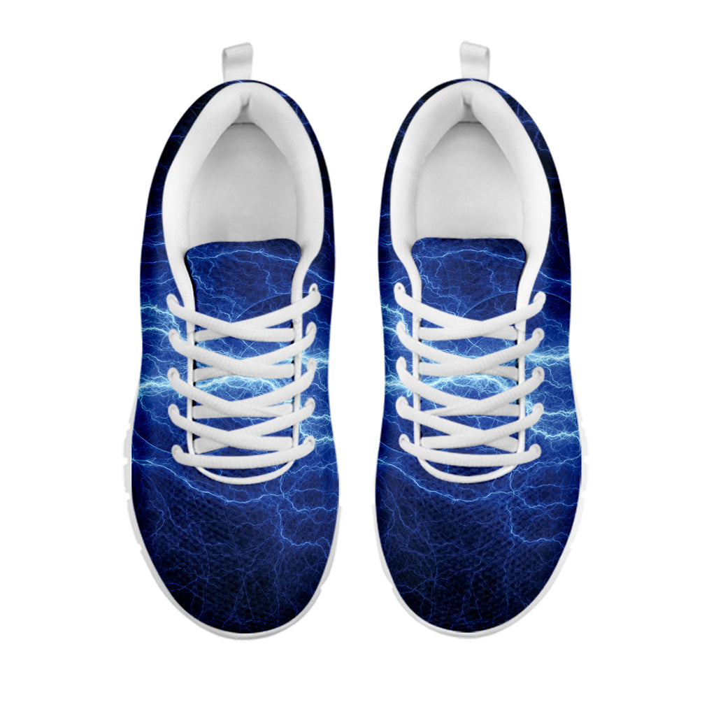 Lightning Plasma Print White Sneakers