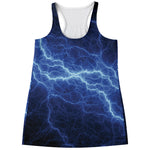 Lightning Plasma Print Women's Racerback Tank Top