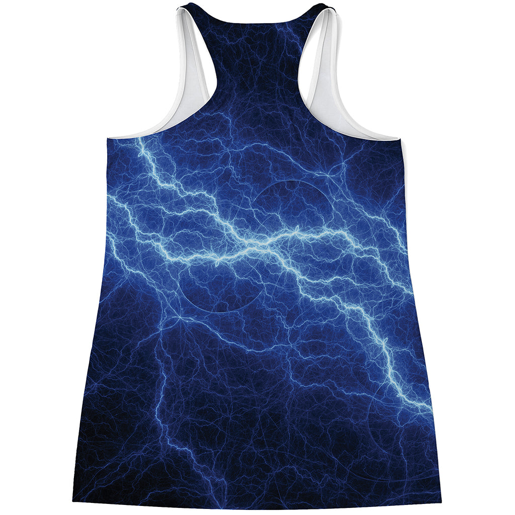 Lightning Plasma Print Women's Racerback Tank Top