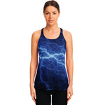 Lightning Plasma Print Women's Racerback Tank Top